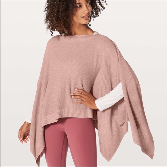 lululemon athletica Jackets & Blazers - Lululemon Forward Flow Cape Pink Poncho Scarf